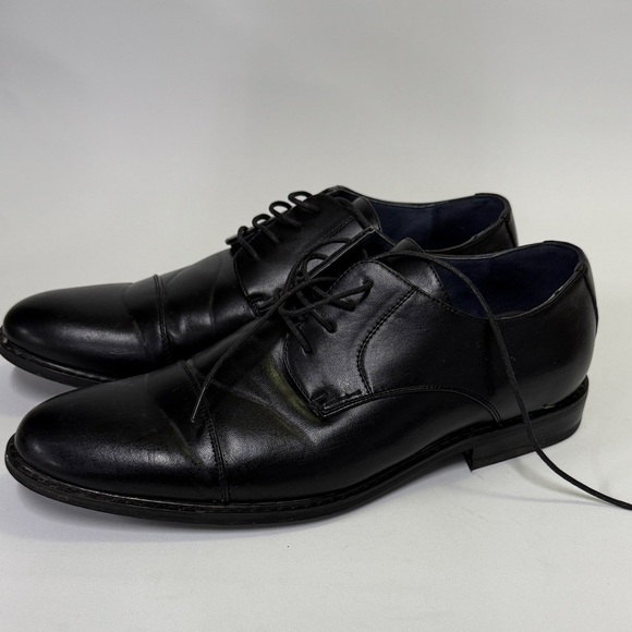 Bruno Marc Elegant Black Leather Men's Oxfords - Picture 4 of 8
